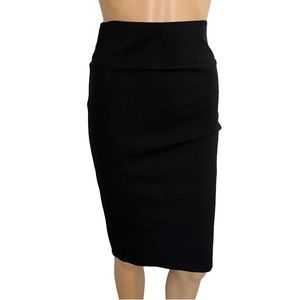 PURPLE LINE Black Pencil Skirt Size M
